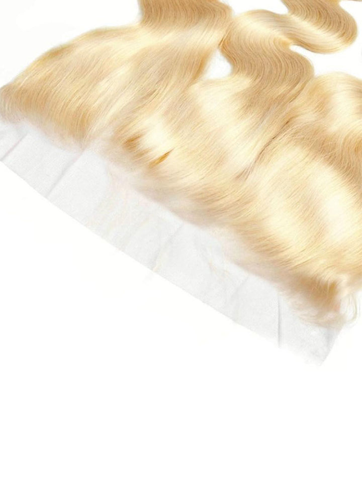 CurlyMe Body Wave 613 Blonde Virgin Human Hair 13x4 Lace Frontal