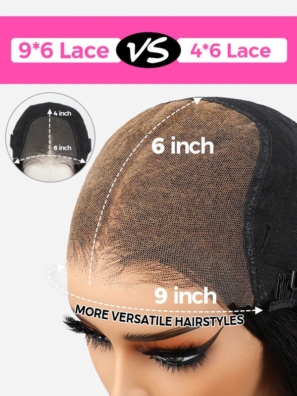 CurlyMe 9x6 HD Lace M-cap Wear Go Glueless Mini Knots Ocean Wave Hair Pre-cut Lace Front Wig Pre-plucked