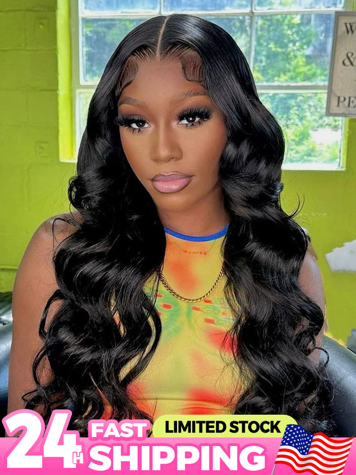 CurlyMe Wear Go Body Wave Human Hair Pre-cut HD Lace Glueless Wig Pre-plucked
