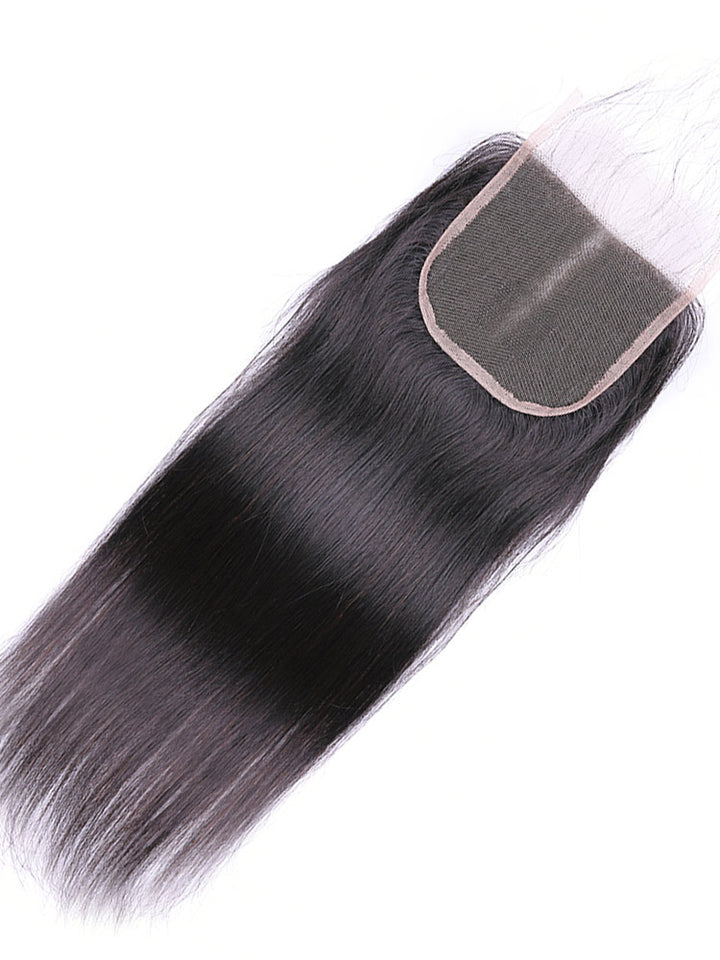 Straight Virgin Hair 5x5 Lace Closure, Natural Black Hair 4x4 Lace Closure