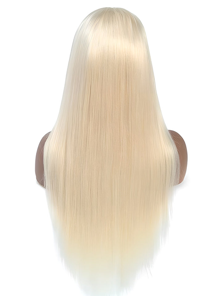CurlyMe 613 Blonde Straight Hair 4x4 Lace Closure Wig Full Human Hair Wigs