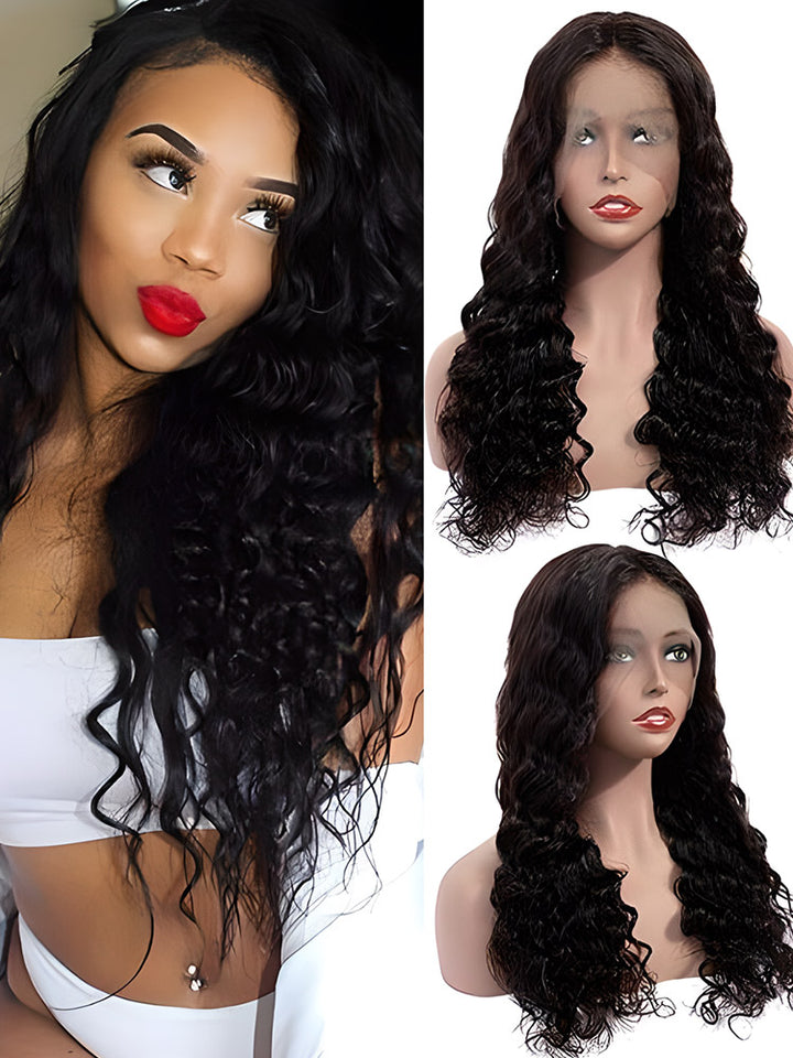 CurlyMe Loose Deep Wave Hair 13x4/13x6 Lace Front Wigs Unprocessed Hair On Sale
