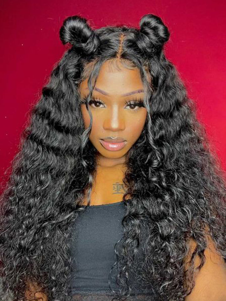 CurlyMe Natural Wave Hair 13x4/13x6 Lace Front Wigs Pre Plucked Wavy Hair
