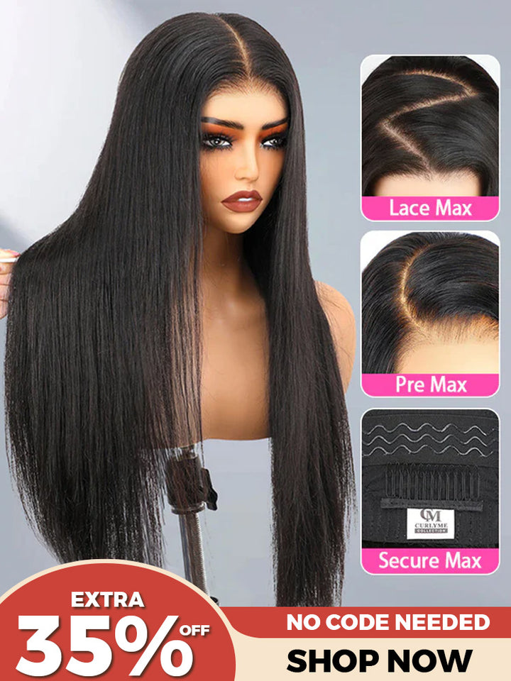 [Clearance Sale] 9x6 HD Lace M-cap Wear Go Glueless Mini Knots Straight Hair Pre-cut Lace Front Wig Pre-plucked