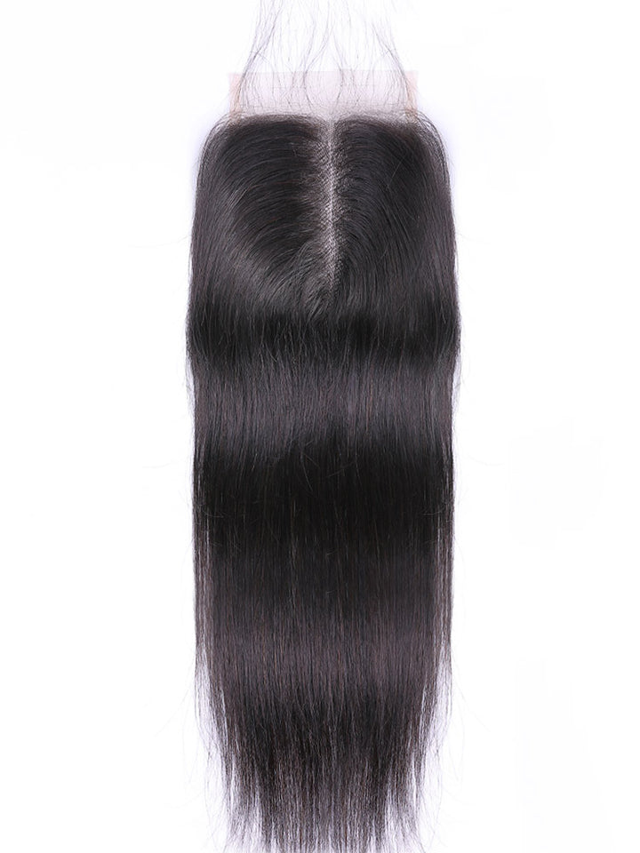 Straight Virgin Hair 5x5 Lace Closure, Natural Black Hair 4x4 Lace Closure