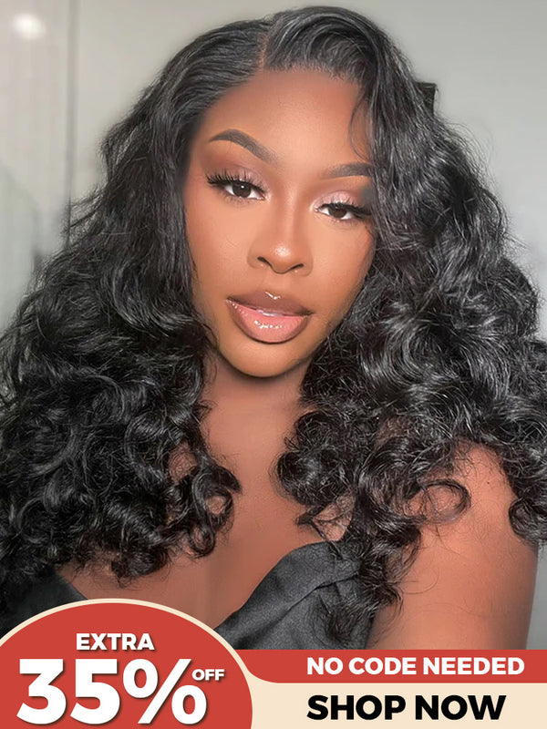 [Clearance Sale] Pre-bleached Ocean Wave Glueless Wear Go Wig Pre-cut HD Lace Wig Pre-plucked