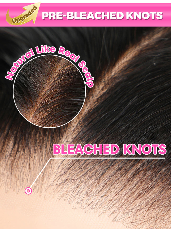 CurlyMe 13x4 Swiss HD Lace/Transparent Lace Wigs Pre-bleached Water Wave Hair Lace Front Wigs