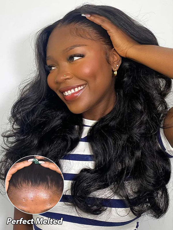 CurlyMe Bleached Knots Body Wave 13x4/13x6 HD Lace Frontal Wig 100% Human Hair Wear Go Wig