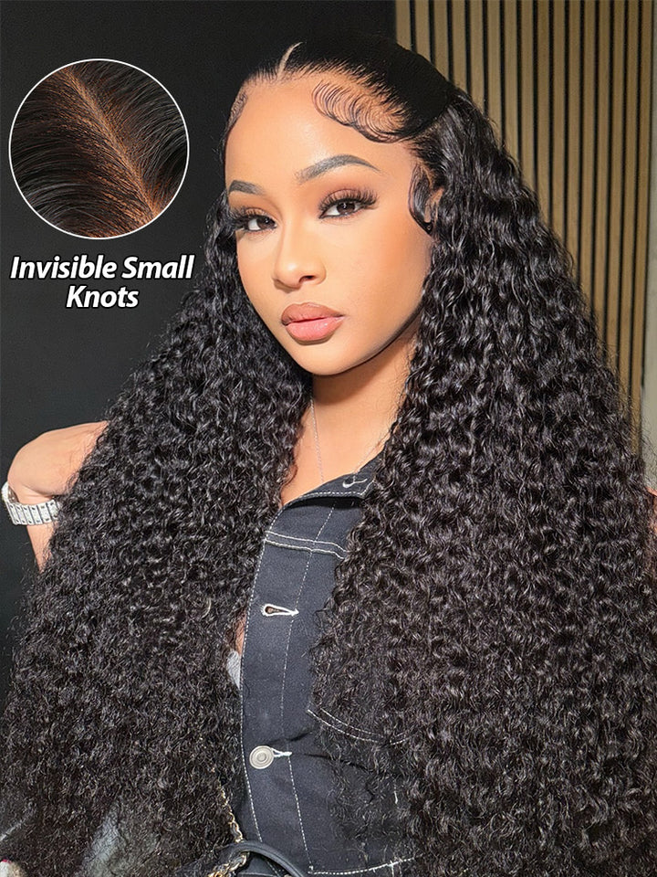CurlyMe Kinky Curly Human Hair Wigs 13x6 Lace Front Wigs Bomb Look