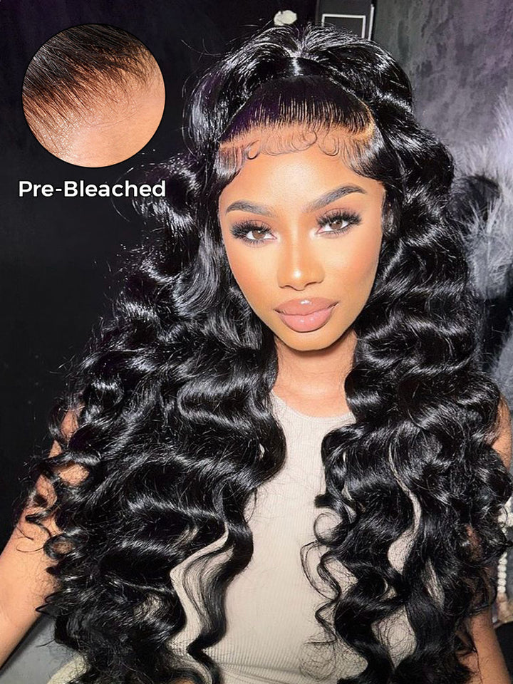 CurlyMe Bleached Knots Body Wave 13x4/13x6 HD Lace Frontal Wig 100% Human Hair Wear Go Wig