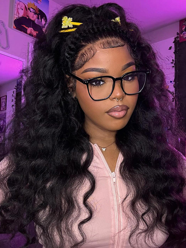 CurlyMe Loose Deep Wave Hair 13x6 Lace Front Wigs Unprocessed Hair On Sale