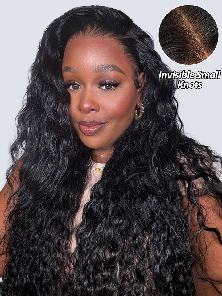 CurlyMe Natural Wave Hair 13x6 Lace Front Wigs Pre Plucked Wavy Hair