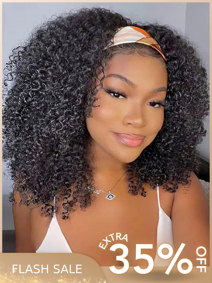 CurlyMe Throw And Go Kinky Curly Headband Wig Glueless No Lace
Success
