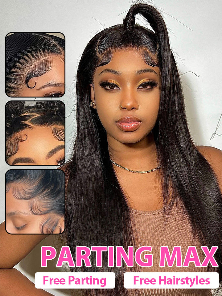 CurlyMe 13x4 Swiss HD Lace/Transparent Lace Wigs Straight Long Hair Lace Front Wigs