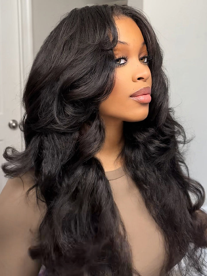 CurlyMe 3 In 1 Half Wig Kinky Straight Glueless Install Half Wig With Drawstring Beginner Friendly