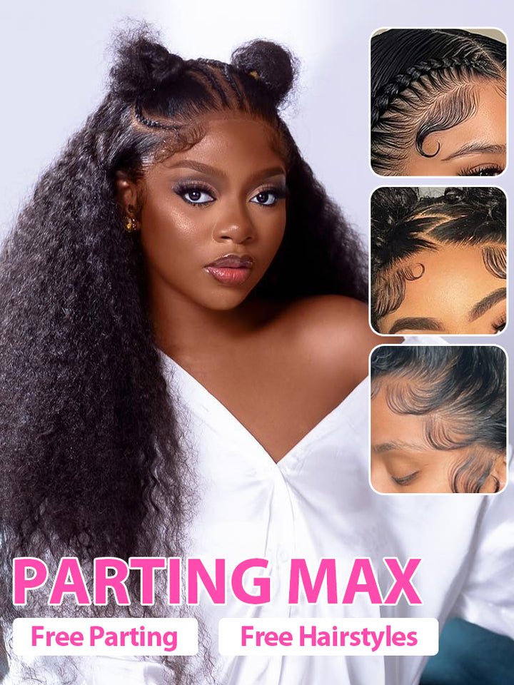 CurlyMe Hot Curly Pre-bleached Deep Wave 13x4 HD Lace/Transparent Lace Frontal Wigs