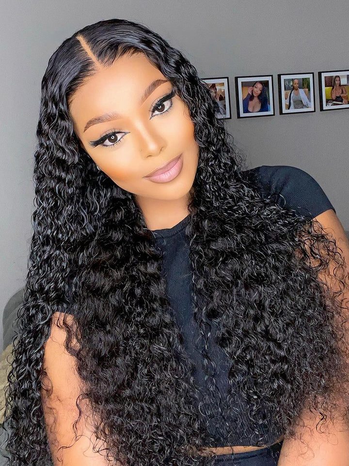 Pre-cut Lace Brown Wig With Blonde Highlight Wear Go Glueless Wig Straight  4x6 HD Lace Wig Preplucked with Natural Hairline