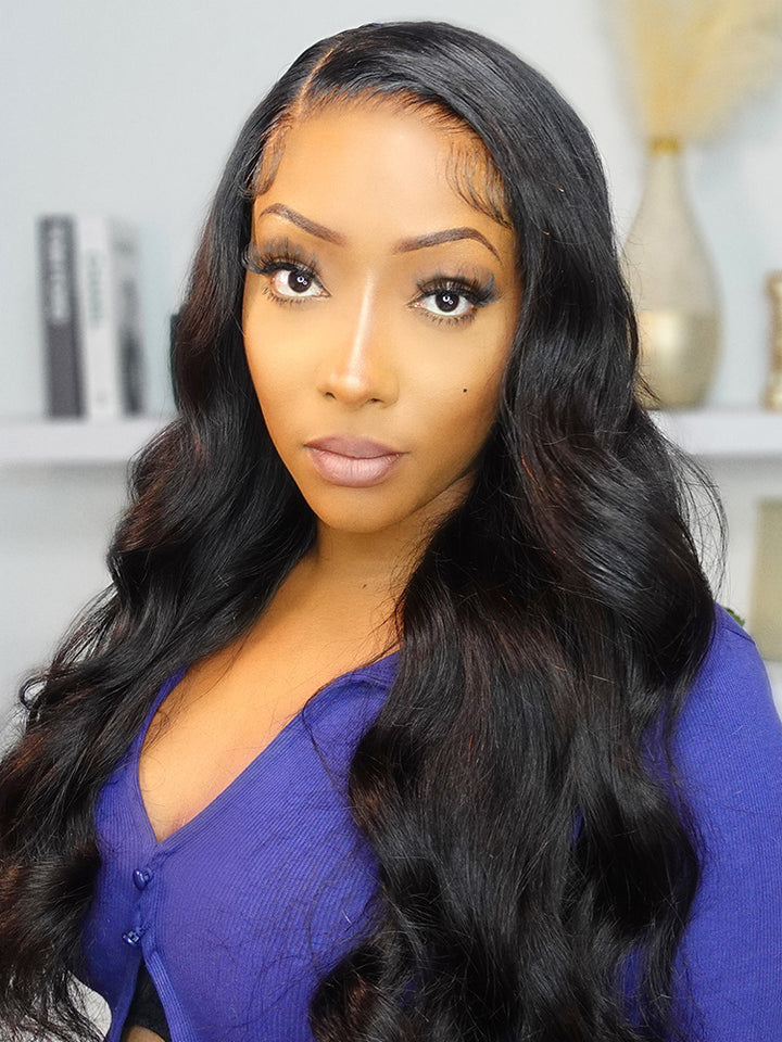 CurlyMe Pre Cut 13x4 HD Lace Body Wave Wear Go Glueless Wig Human Hair Wigs