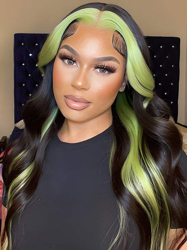 Straight Highlights 13x4 Lace Front Wigs Human Hair
