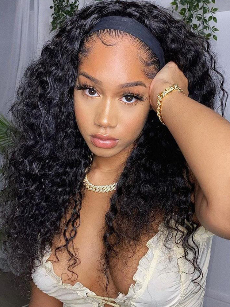 water wave headband wig