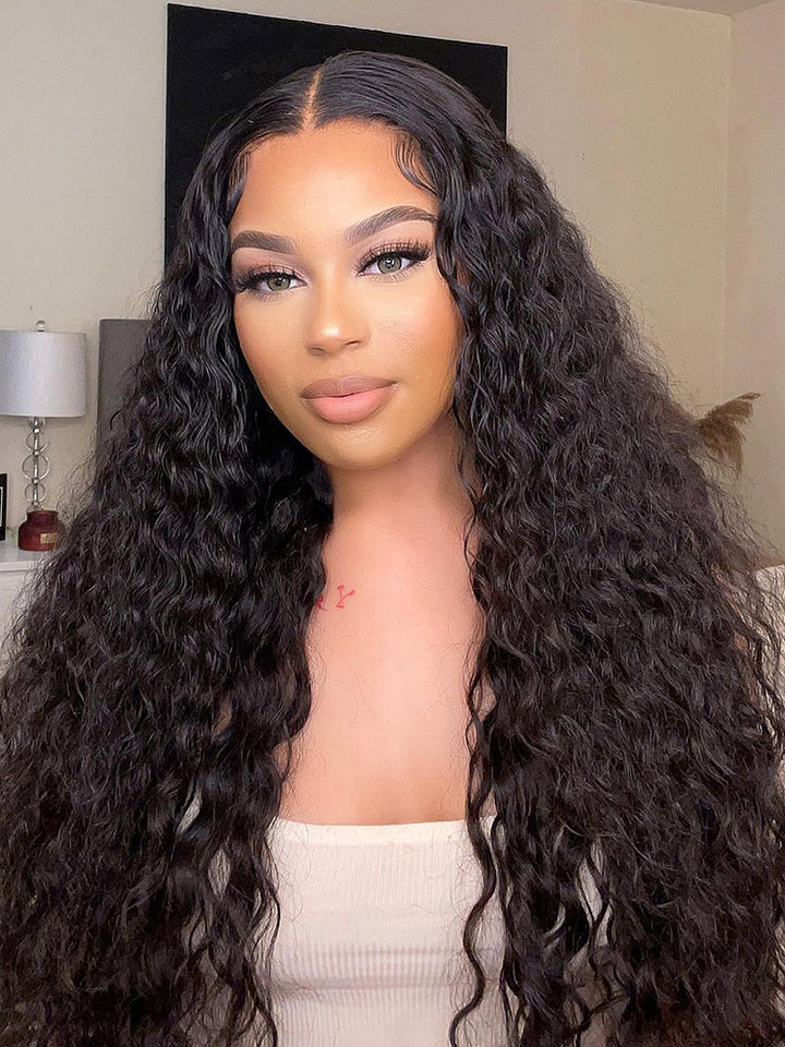 CurlyMe Popular Natural Wave Swiss HD Lace/Transparent Lace Front Wigs Human Hair