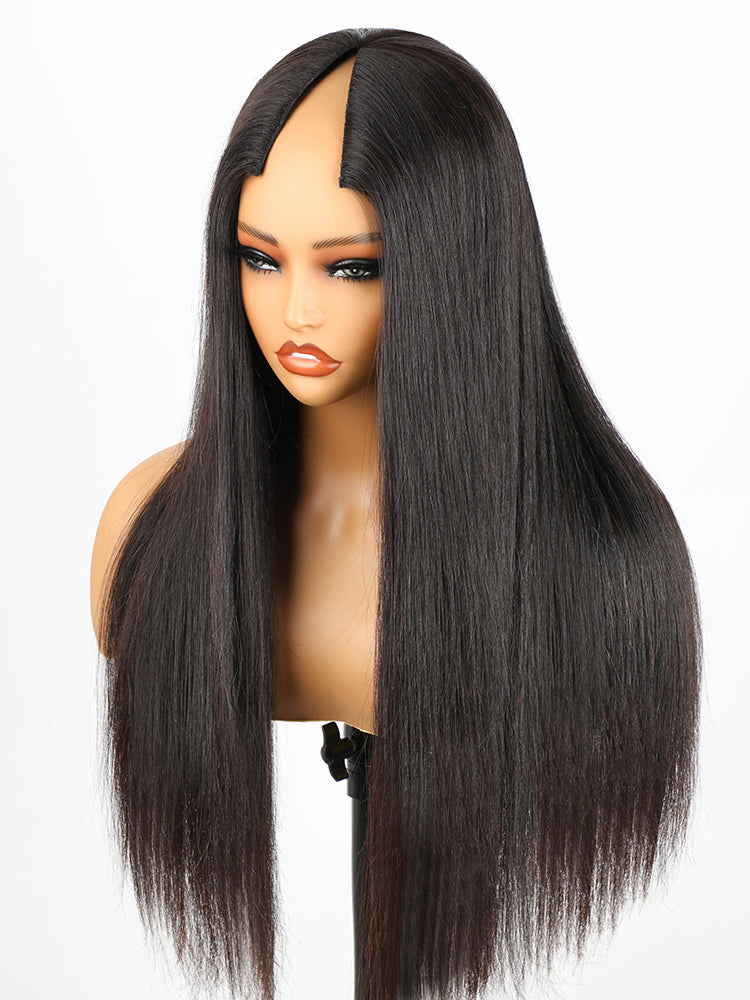 v-part human hair wig for black friday