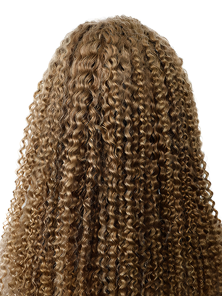 #27 Kinky Curly 13x4 Lace Front Wigs Pre Plucked Honey Blonde Virgin Curly Hair | CurlyMe Hair