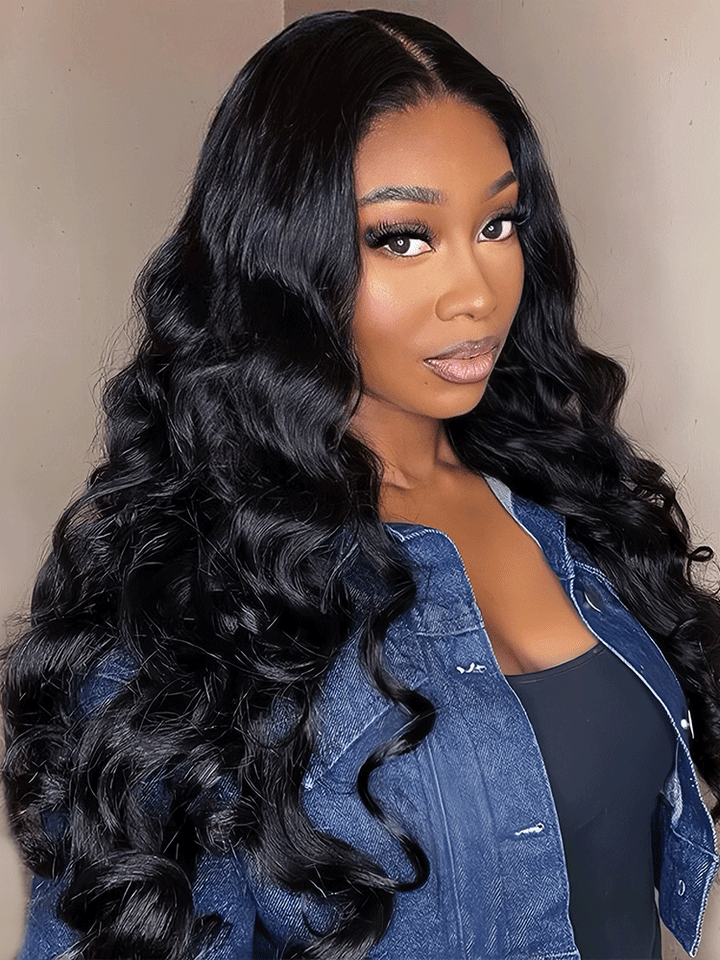 CurlyMe Pre-bleached Body Wave Hair Wear Go Glueless Wig Pre-cut HD Lace Pre-plucked