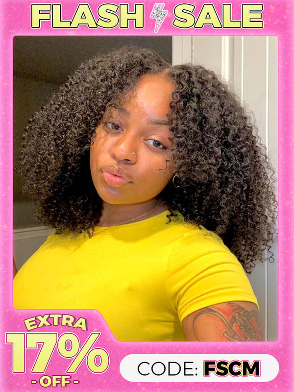 Top Pick | Afro Kinky Curly 6x4 Pre Bleached Wear Go Human Hair Wigs