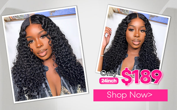 Noeuds pré-blanchis Wear Go Glueless Wig Pre-Cut HD Lace Kinky Curly Human Hair