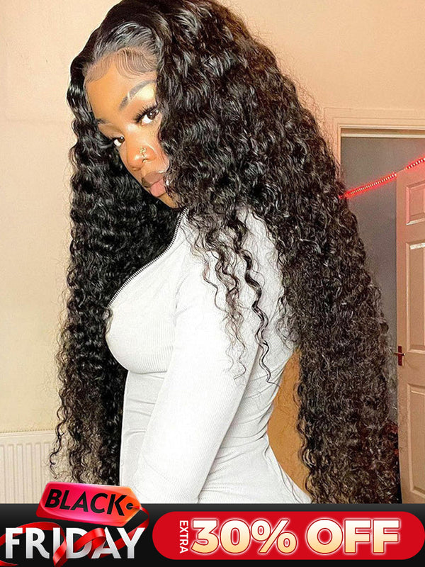 CurlyMe Water Wave Virgin Hair 5x5 Swiss HD Lace Closure Wigs Pre Plucked