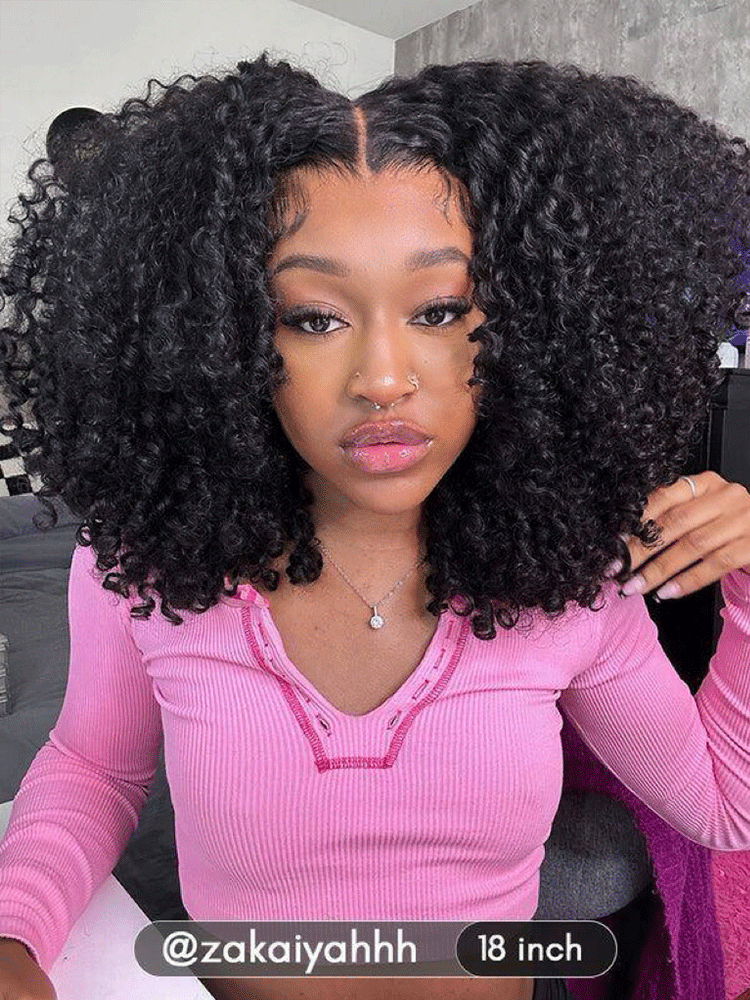 kinky curly breathable wig