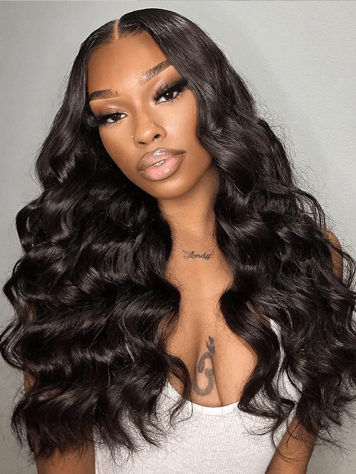 CurlyMe 9x6 HD Lace M-cap Wear Go Glueless Mini Knots Body Wave Hair Pre-cut Lace Front Wig Pre-plucked