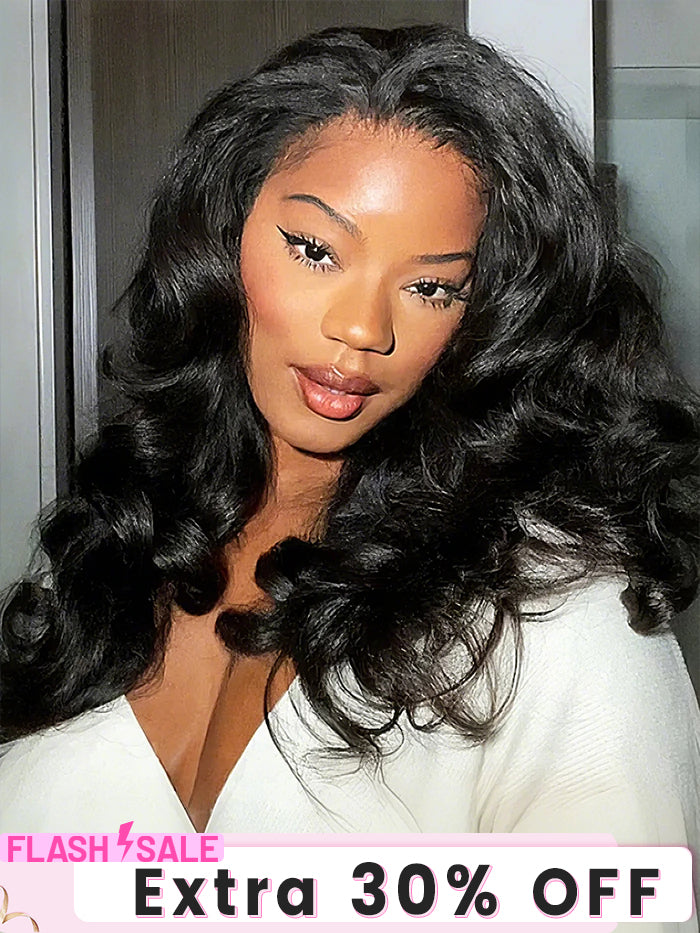 CurlyMe Pre-bleached Kinky Straight Hair Wear Go Glueless Wig 7x5 Pre-cut HD Lace Pre-plucked