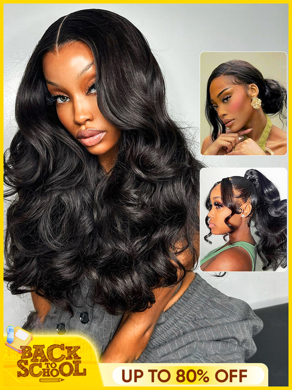 CurlyMe 360 Fit Pre-Cut Lace Wear Go Pre-Bleached Body Wave Human Hair Pre-Plucked Wig