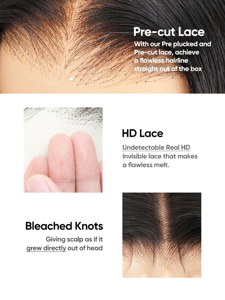 [Clearance Sale]CurlyMe7x5 HD Lace 250% Full Density Glueless Wig Wear Go Pre Cut Lace Closure Wig