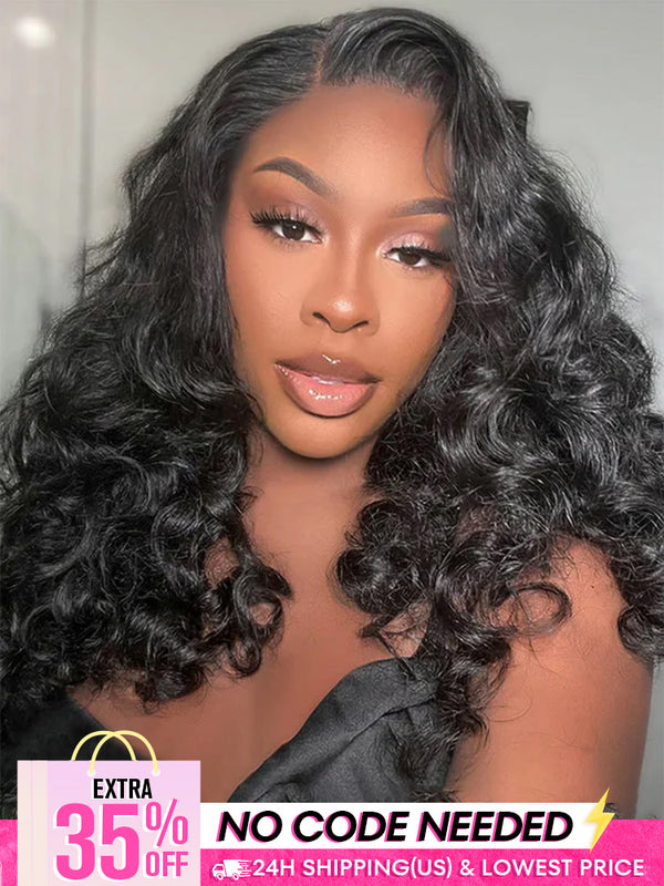 [Clearance Sale] Pre-bleached Ocean Wave Glueless Wear Go Wig Pre-cut HD Lace Wig Pre-plucked