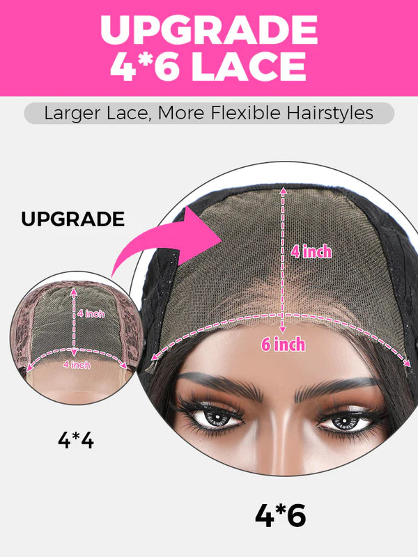 Clearance Sale 6x4 HD Lace Glueless Kinky Curly Wear Go Wig
