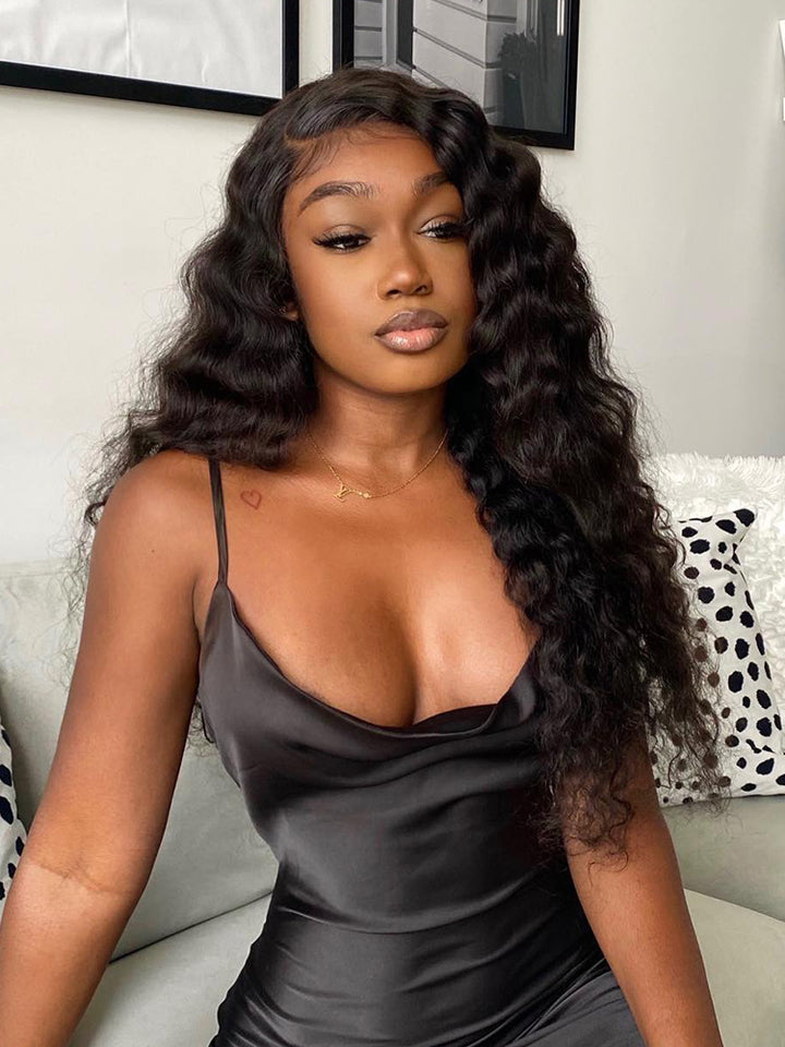 CurlyMe 4x6 HD Lace Loose Curly Glueless Wig Wear Go Pre Cut Lace Closure Wig | CurlyMe Hair