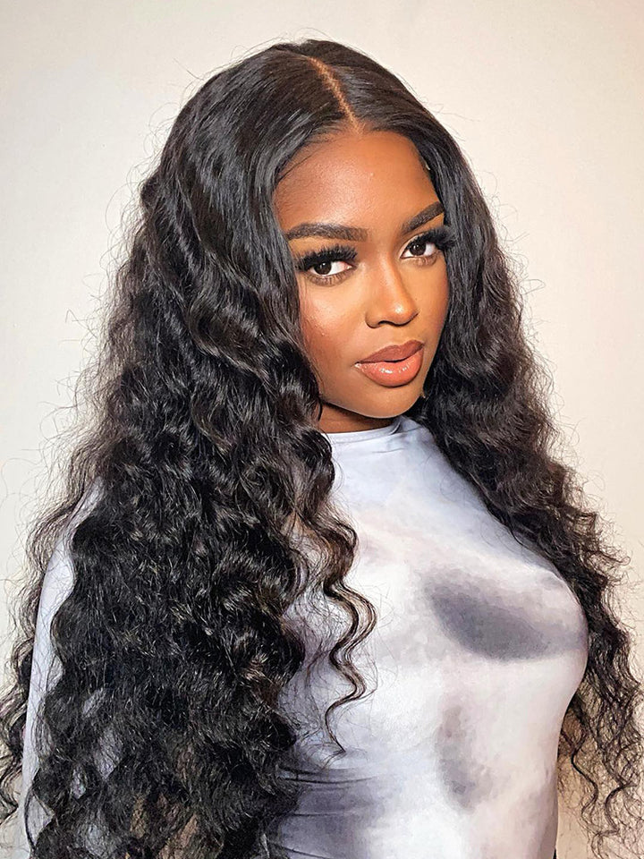 Curly Glueless Wig Human Hair Ready To Wear And Go Pre Cut