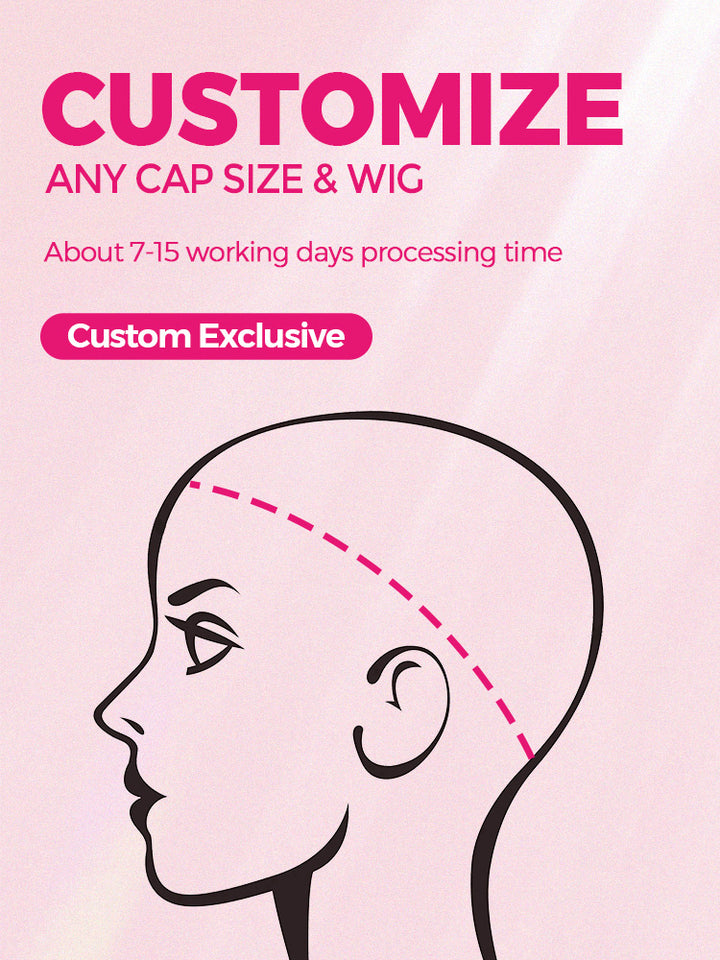 21 21.5 22 22.5 23 23.5 24 24.5 25 wig cap size, Customsize Small Large Wig Cap Service CurlyMe Hair