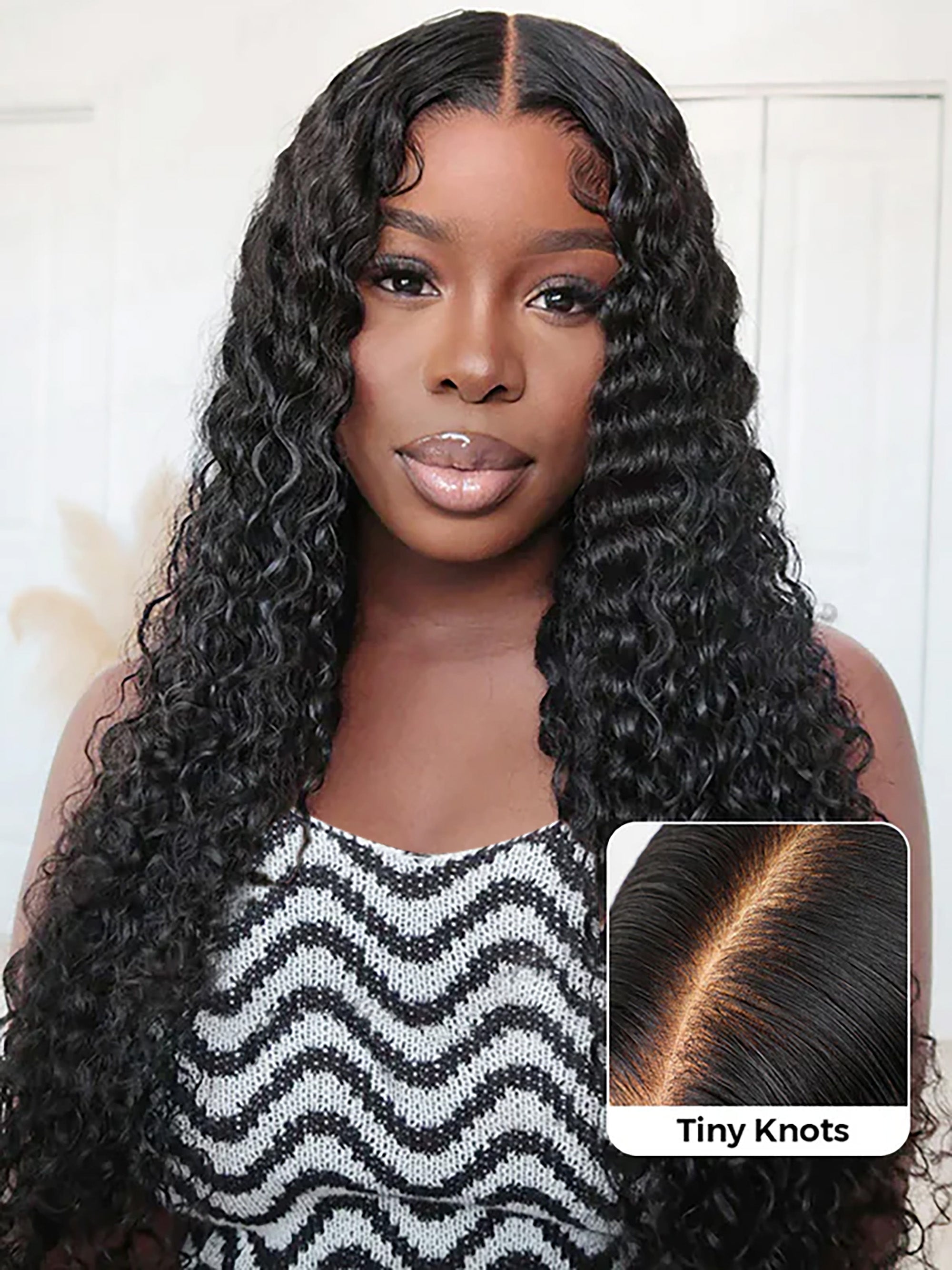 room306 ベアトップス Mini Knots Deep Wave Hair M-cap Wear Go Glueless 9x6 HD Lace Wig