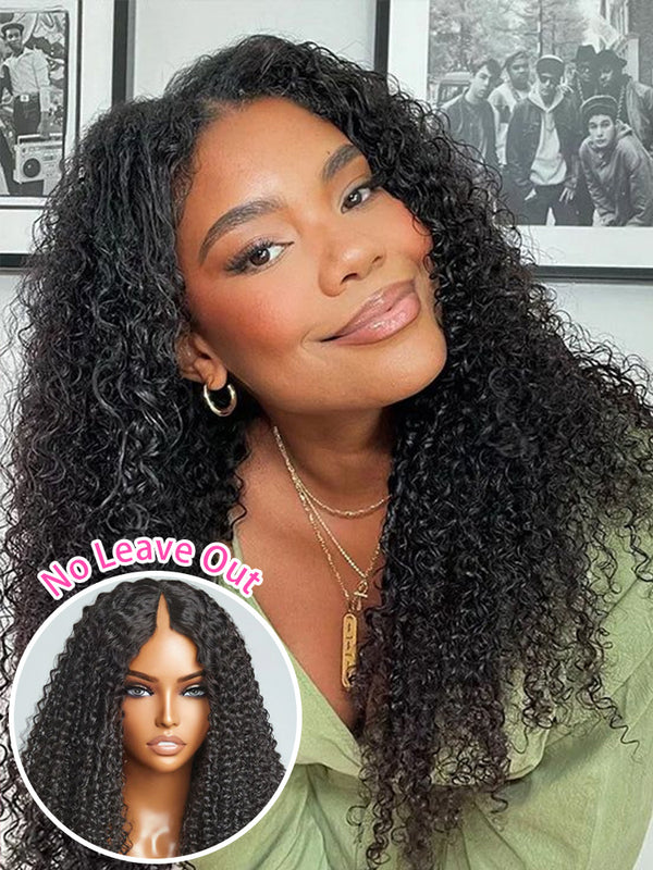 CurlyMe kinky curly v part wig