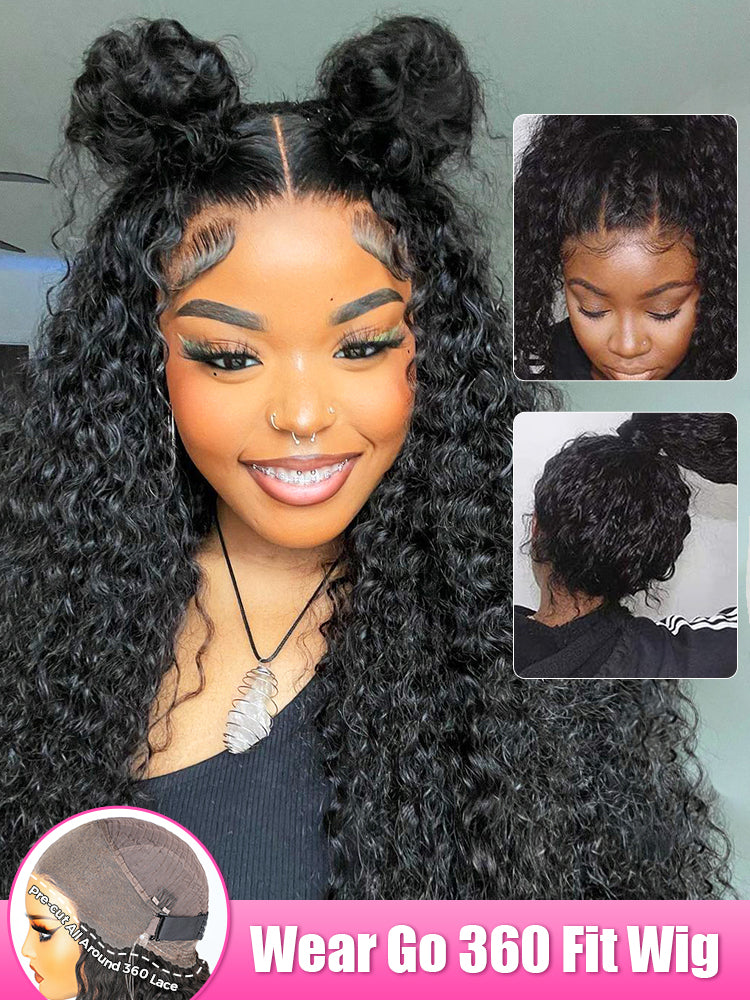 water wave 360 lace glueless wig