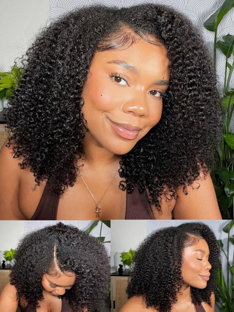 v part human hair short wigs for black women