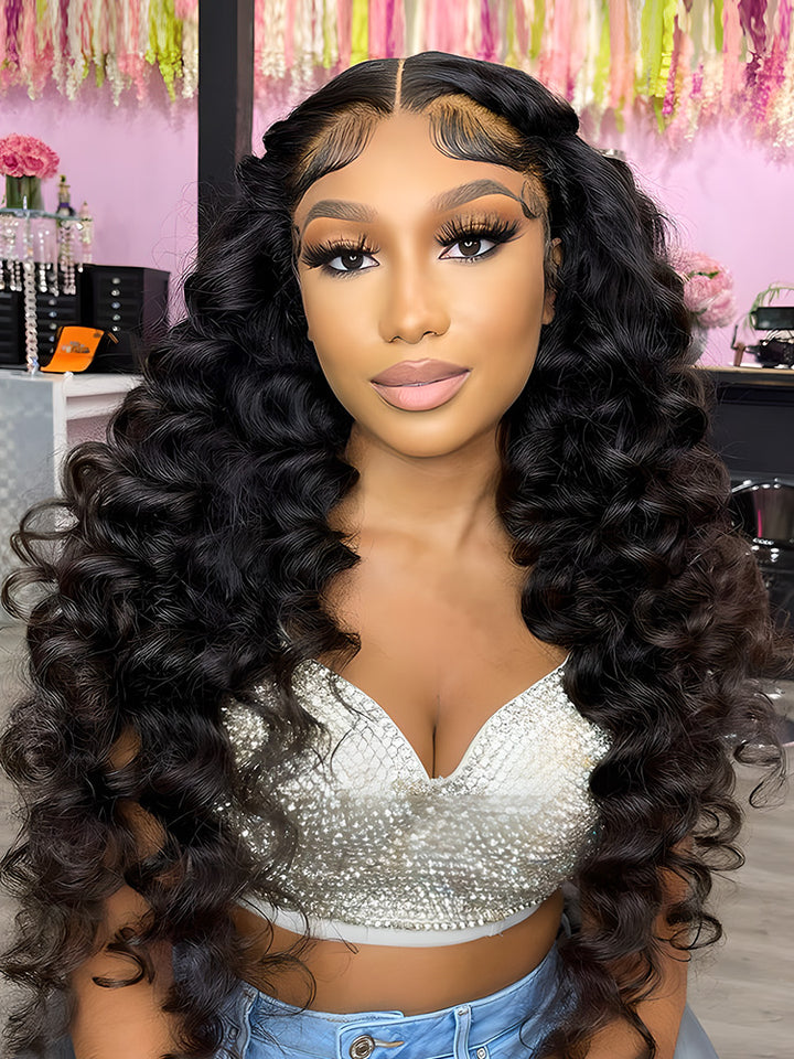 CurlyMe New Wand Curl Hairstyle Wear Go Wig Glueless Pre-cut HD Lace Wig Pre-plucked