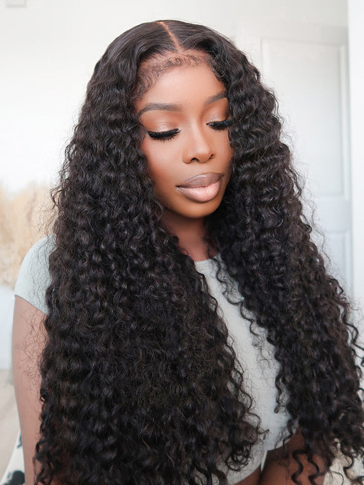 CurlyMe Natural Curly Hairline HD Lace Wigs with Curly Baby Hair