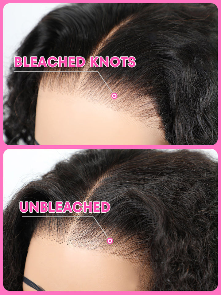 CurlyMe Pre-bleached Knots Wear Go Glueless Wig Pre-cut 4x6 HD Lace Kinky Curly Human Hair