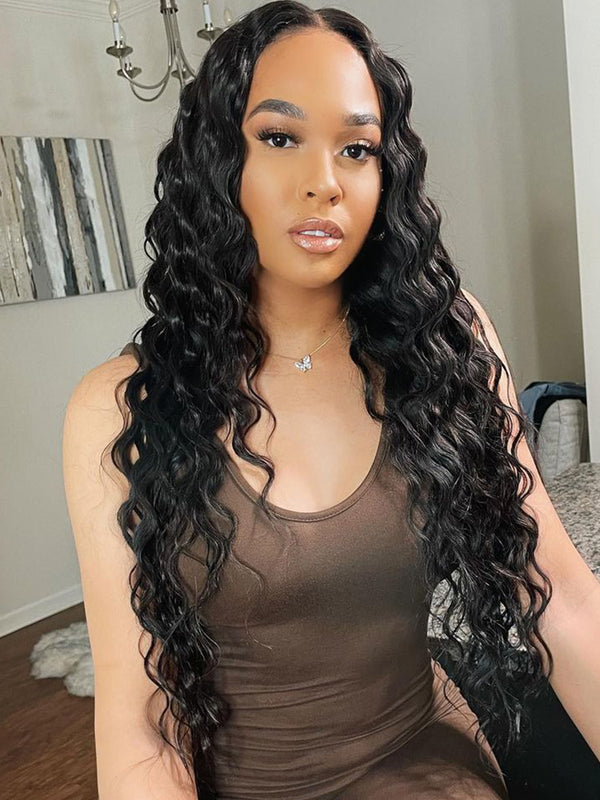 CurlyMe Loose Wave Hair 13x4/13x6 Transparent Lace Front Wigs