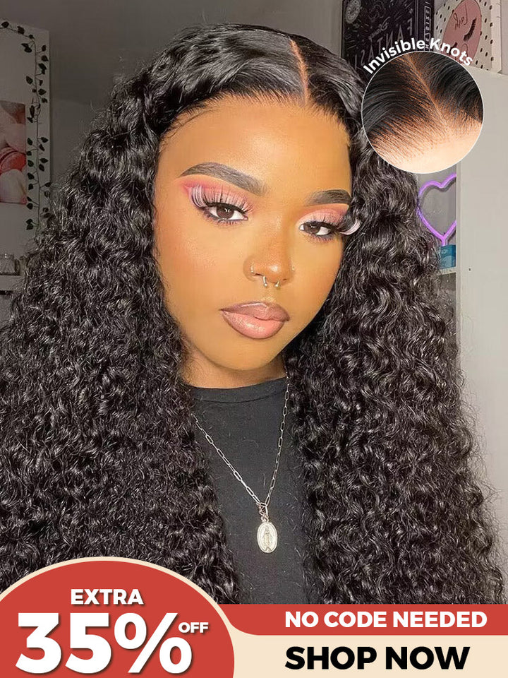 [Clearance Sale] Pre-bleached Water Wave Wear Go Glueless Pre-cut HD Lace Wig Pre-plucked